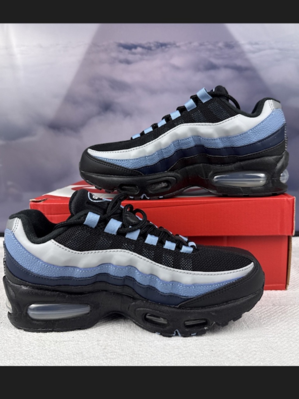 Nike Air Max 95 BB LTR (GS) Black/White/Lt Smoke Grey Sneaker 5.5Y II4130-018